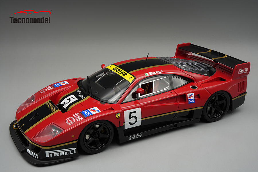 1996 Tecno F40 LM Red Rendering Version Stefano Bucci w/Traansparent Clear Cover